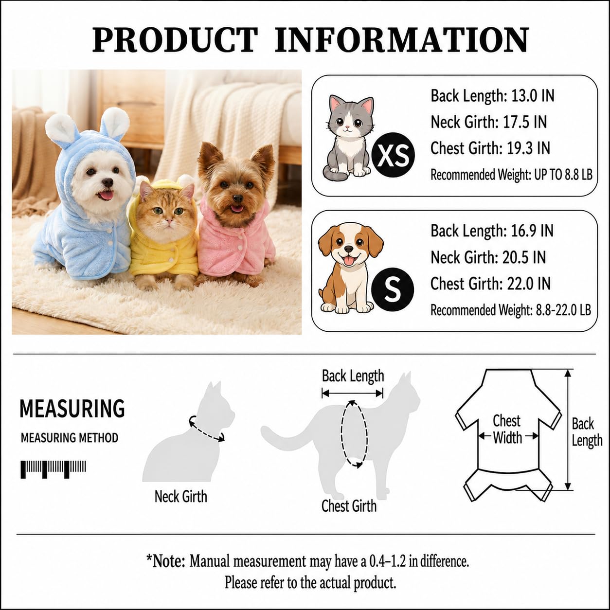 Transform Your Pet's Bath Time with Our Super Absorbent Pet Bathrobe